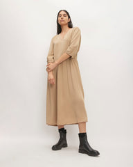 The Tencel™ Puff-Sleeve Dress | Cornstalk