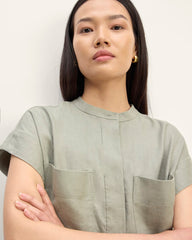 The Craft Dress In Linen | Sage Green