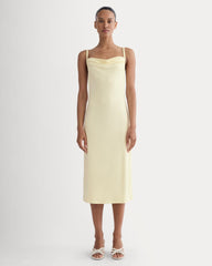 The Tank Midi Dress In Butterknit | Light Yellow