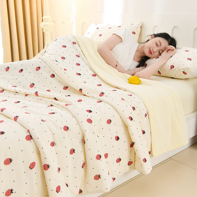 Silky Cooling Blanket – Double-Sided Ice Silk Summer Comforter