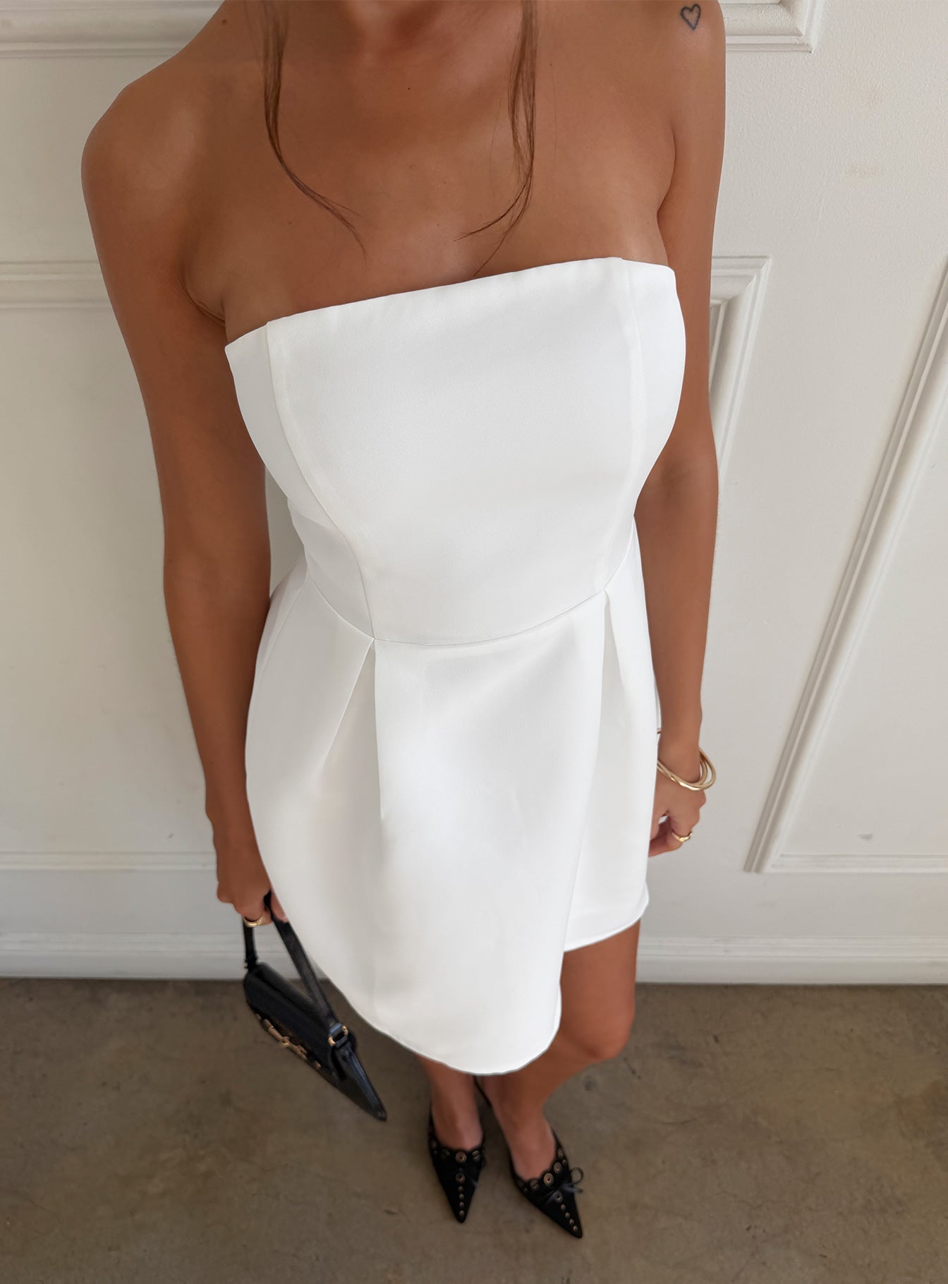 Spader Corset Mini Dress White – stylehollow