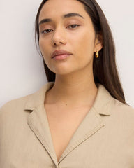 The Shirtdress In Linen | Trench Coat Khaki