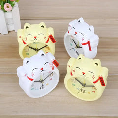 Kawaii Lucky Cat Analog Wall Clock