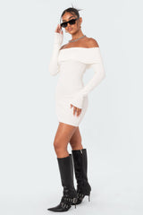 Emma Foldover Knitted Dress