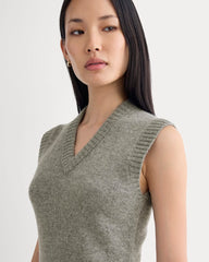 Sweater Mini Dress In Luxe Merino | Heathered Mid-Grey