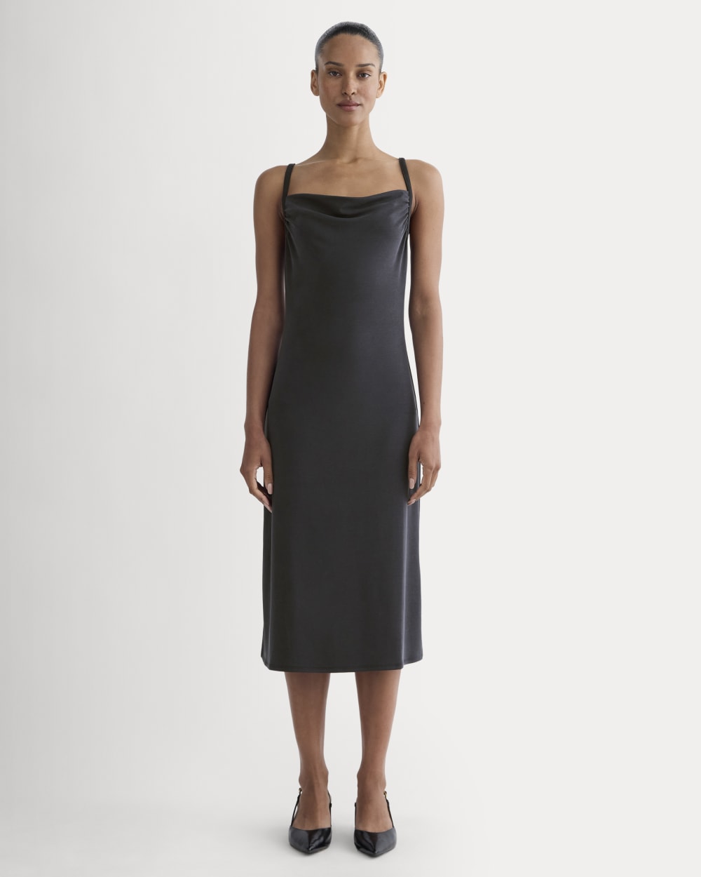 The Tank Midi Dress In Butterknit | Black