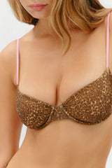 Ireland Underwire Shine Bikini Top - Vintage Cheetah