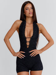 India Playsuit Black