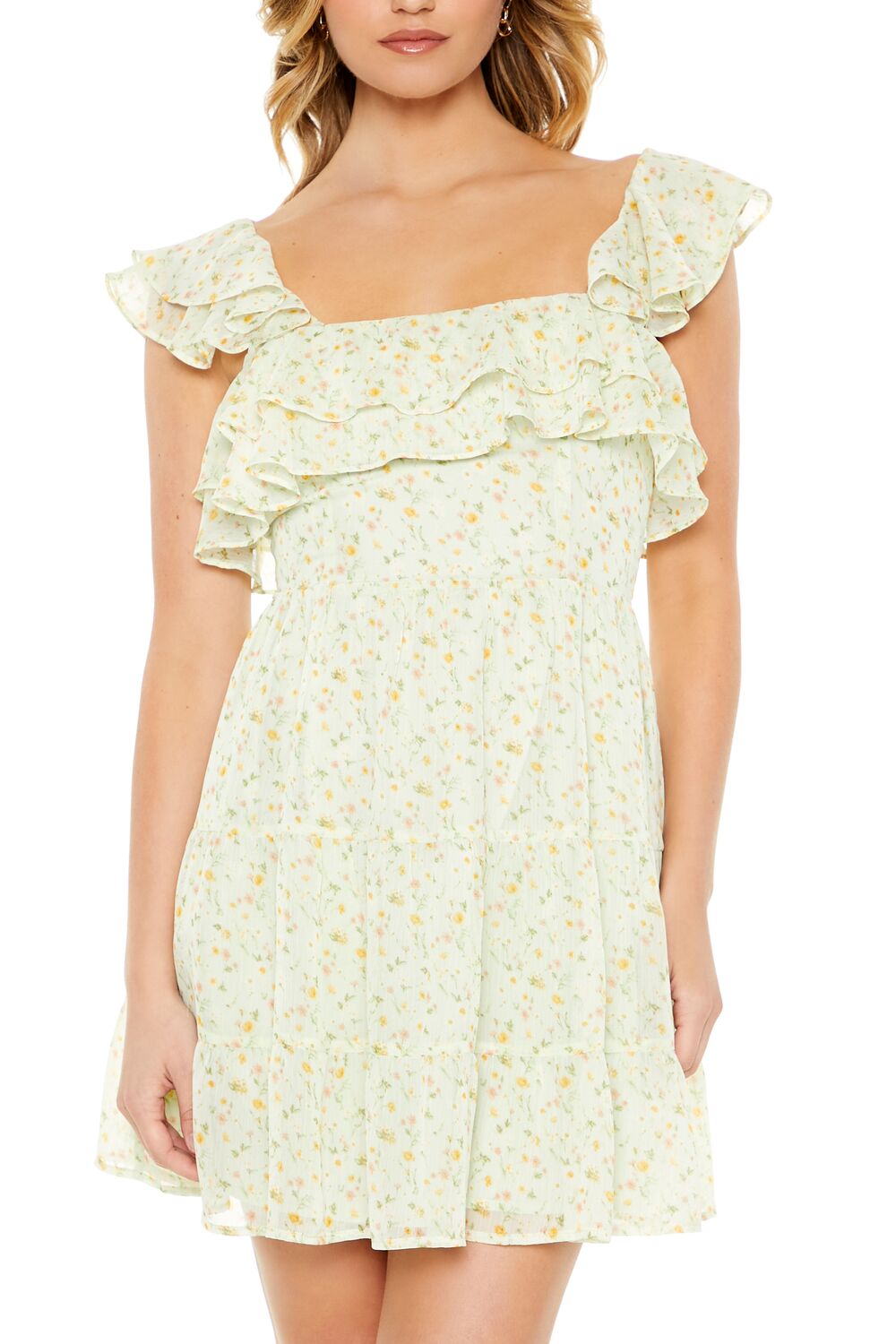 Ditsy Floral Ruffle Mini Dress