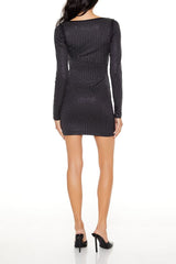 Contour Sculpt Rhinestone Mini Dress