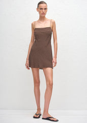 Matteau Square Slip Mini Dress - Polka Dot