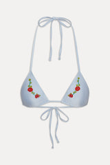 Nick Beaded Shine Bikini Top - Frosting