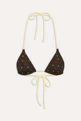 Nick Reversible Shine Bikini Top - Honey Bug