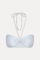 Rumi Bandeau Shine Bikini Top - Frosting