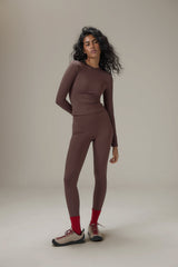 Soft Active Long Sleeve in Brown