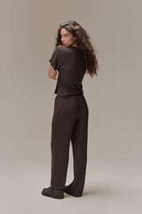 Seekers Sleepwear Modal Jersey Tee in Brown