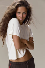 Seekers Sleepwear Modal Jersey Tee in Cream