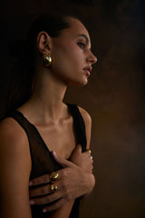 Noah Solid Earrings Gold