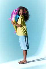 Souvenir Airbrush Oversized Tee in Yellow