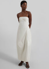 St. Agni Canvas Pleat Cocoon Dress - Shell
