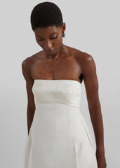 St. Agni Canvas Pleat Cocoon Dress - Shell