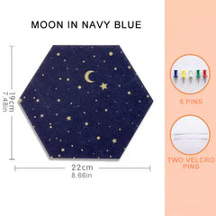 1PC DIY Felt Board Tile Hexagonal Notice Cork Self Adhesive Pin Board