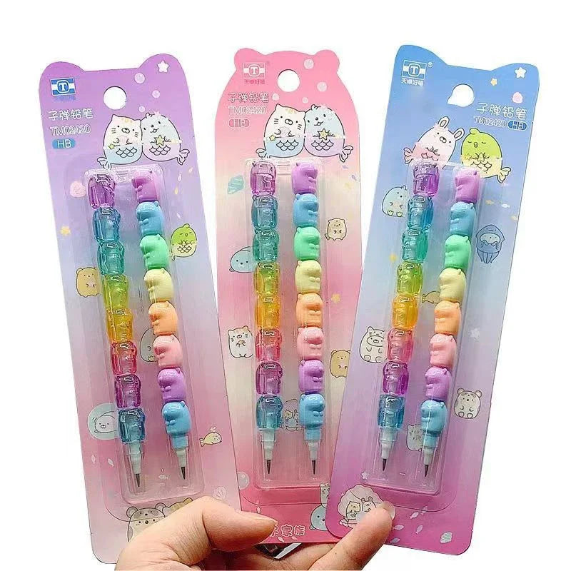 2pcs Kawaii HB Non-Sharpening Mechanical Pencils