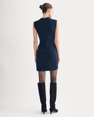 Sweater Mini Dress In Luxe Merino | Navy