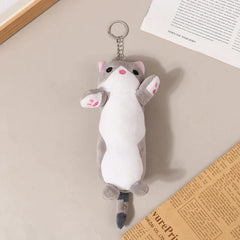 Lovely Long Cat Plushie Key Chain