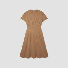 The Organic Cotton Waisted Dress | Toasted Coconut