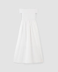 The Gauze Off-The-Shoulder Dress | White