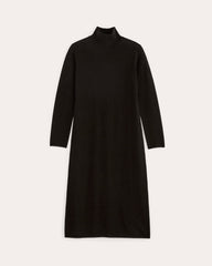 The Turtleneck Sweater Dress In Cashmere | Black