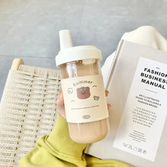 500/850ML Boba Tea Large Capacity Plastic Reusable Bottle