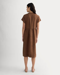 The Craft Dress In Linen | Cedarwood