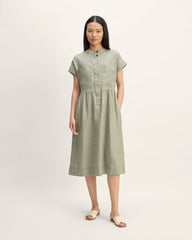The Craft Dress In Linen | Sage Green