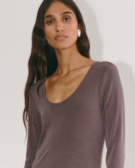 The Maddie Dress In Butterknit | Espresso