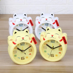 Kawaii Lucky Cat Analog Wall Clock