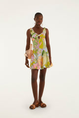 Light Blue Spring Affair Cut-Out  Mini Dress