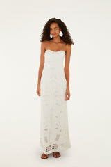 Off-White Palm Tree Knit Midi Dress